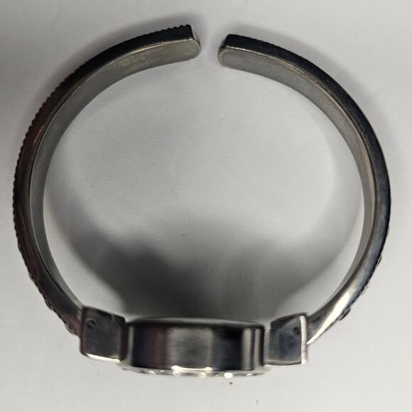 Vintage by HUGO Women's Crystal Silver Cuff Analog WristWATCH DIY Craft Project - Picture 3 of 7